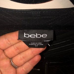 Black Leather Bebe Jacket